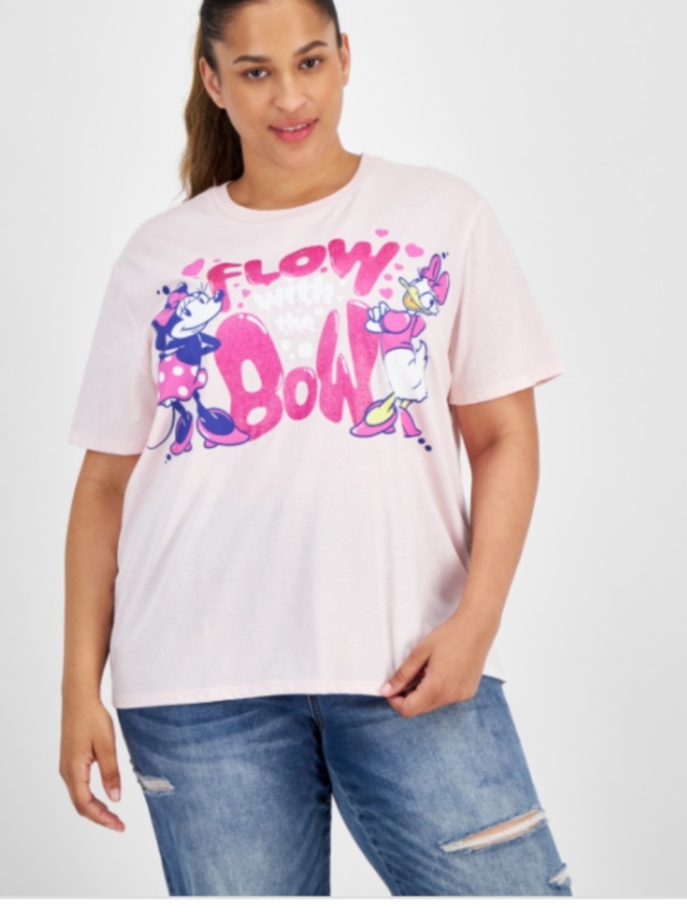 Trendy Plus Size Disney Flow with the Bow Minnie Daisy SIZE  1X NWT